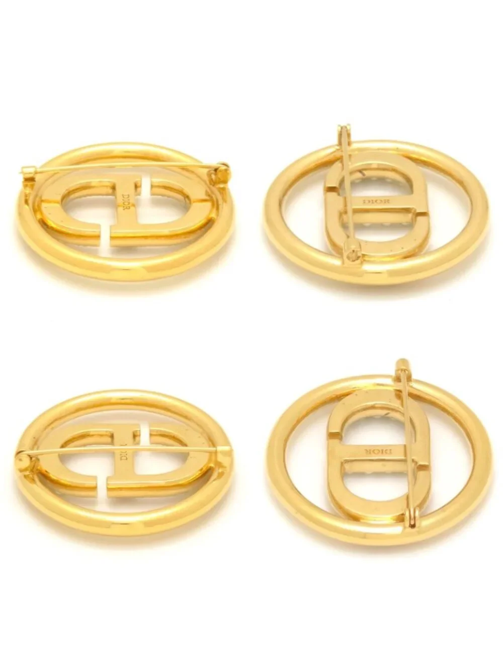 Dior 30 Montaigne CD Brooch Resin Pearl CD Signature Gold-Tone Metal
